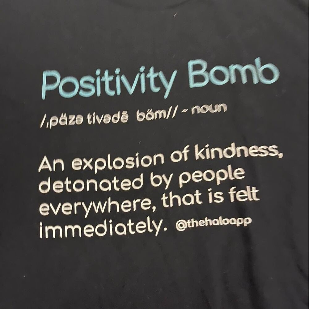 positivity bomb shirt size XL